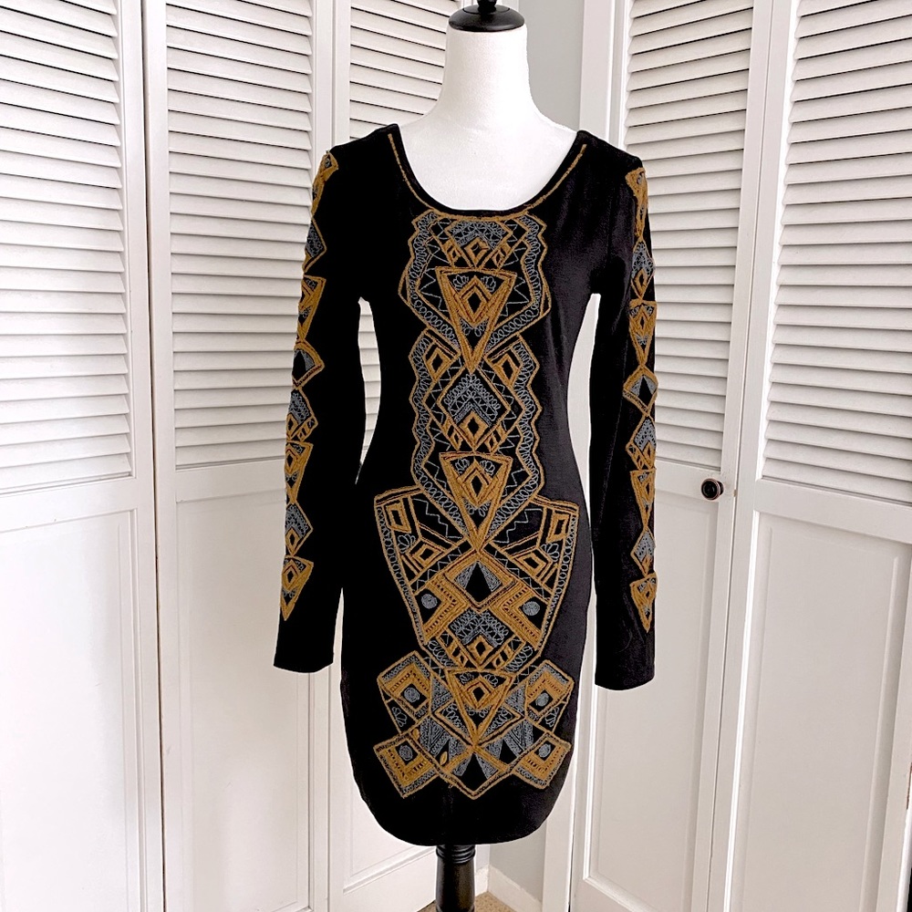 Free People Embroidered Low Back Dress